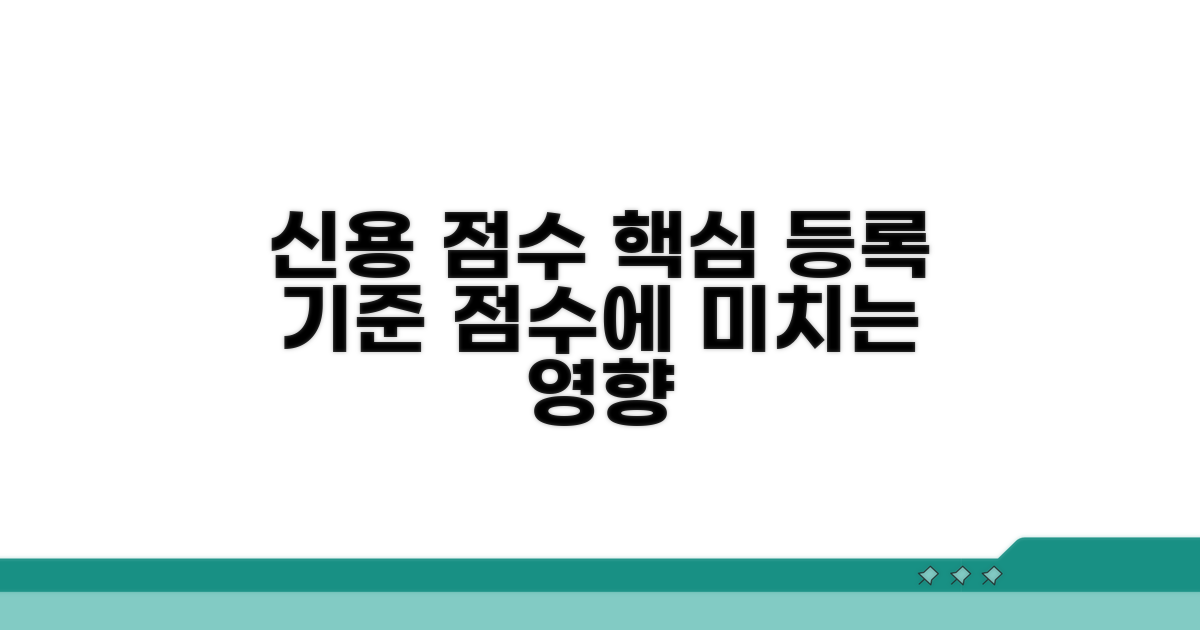 신용정보 등록 기준과 영향력