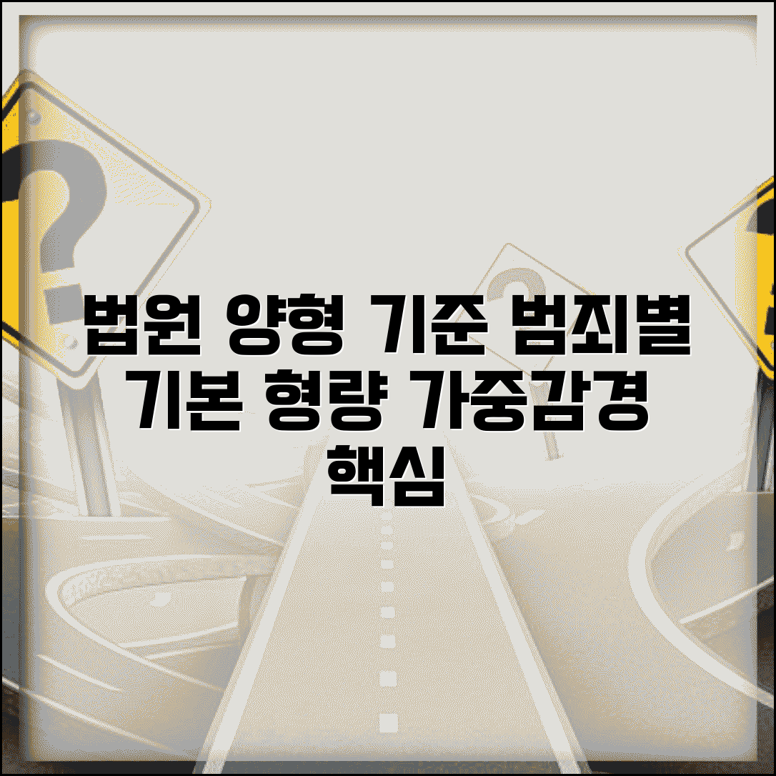 양형 기준표 법원 적용 | 범죄 유형별 기본 형량과 가중 감경 요소 반영