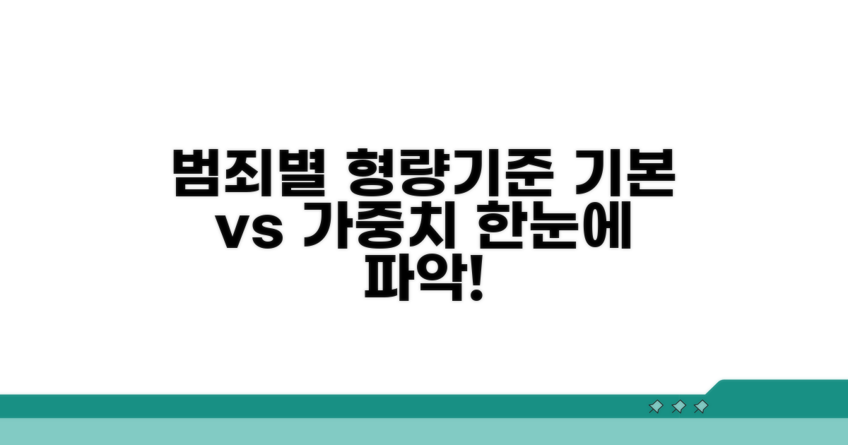 범죄별 기본 형량과 기준표