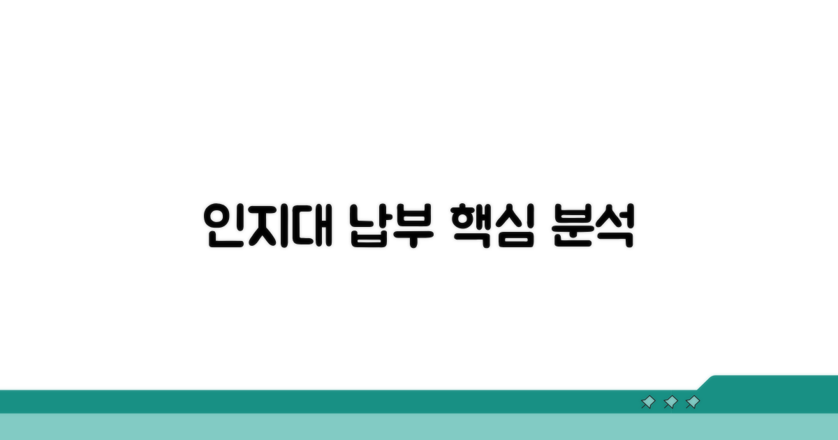 인지대 납부 기준 완전 분석