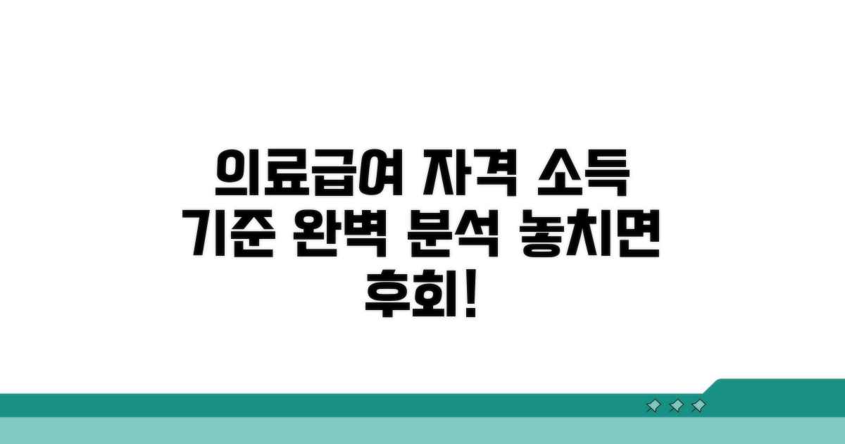 의료급여 자격 소득 기준 상세 분석