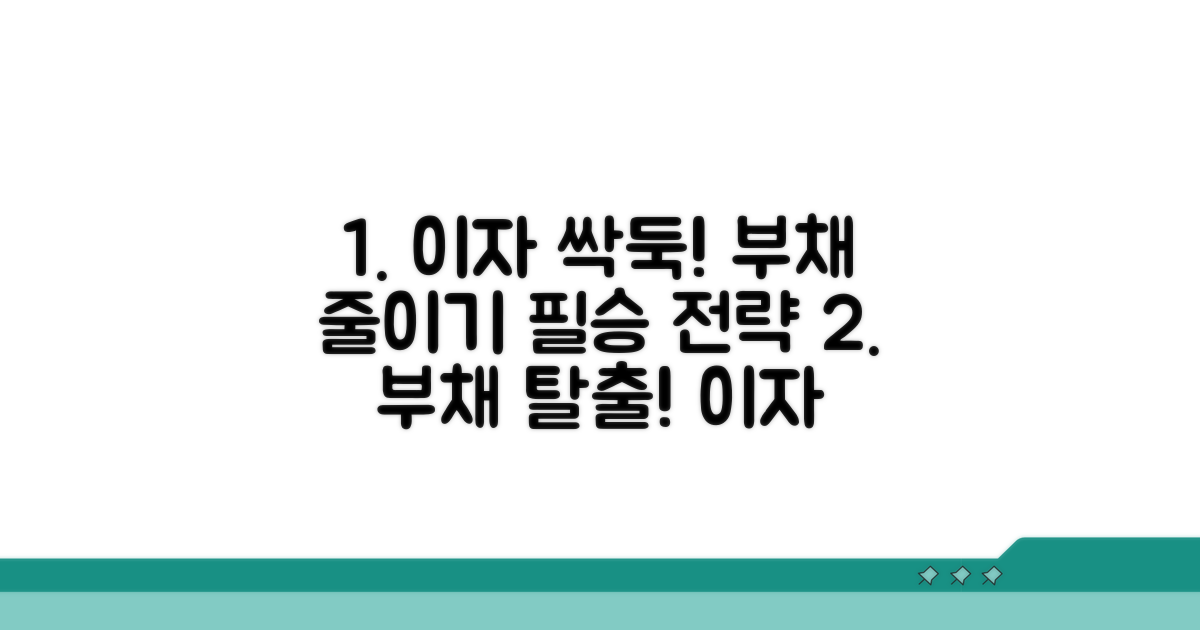 부채 관리, 이자 줄이는 전략