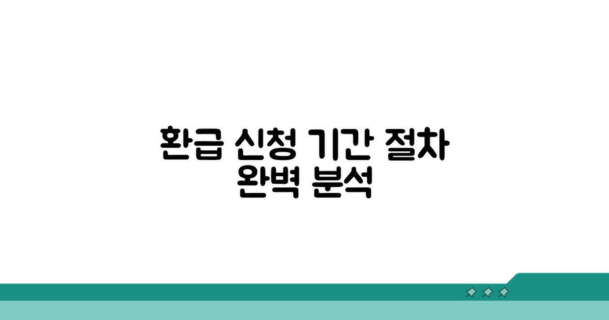 환급 신청 기간 및 절차 완벽 분석