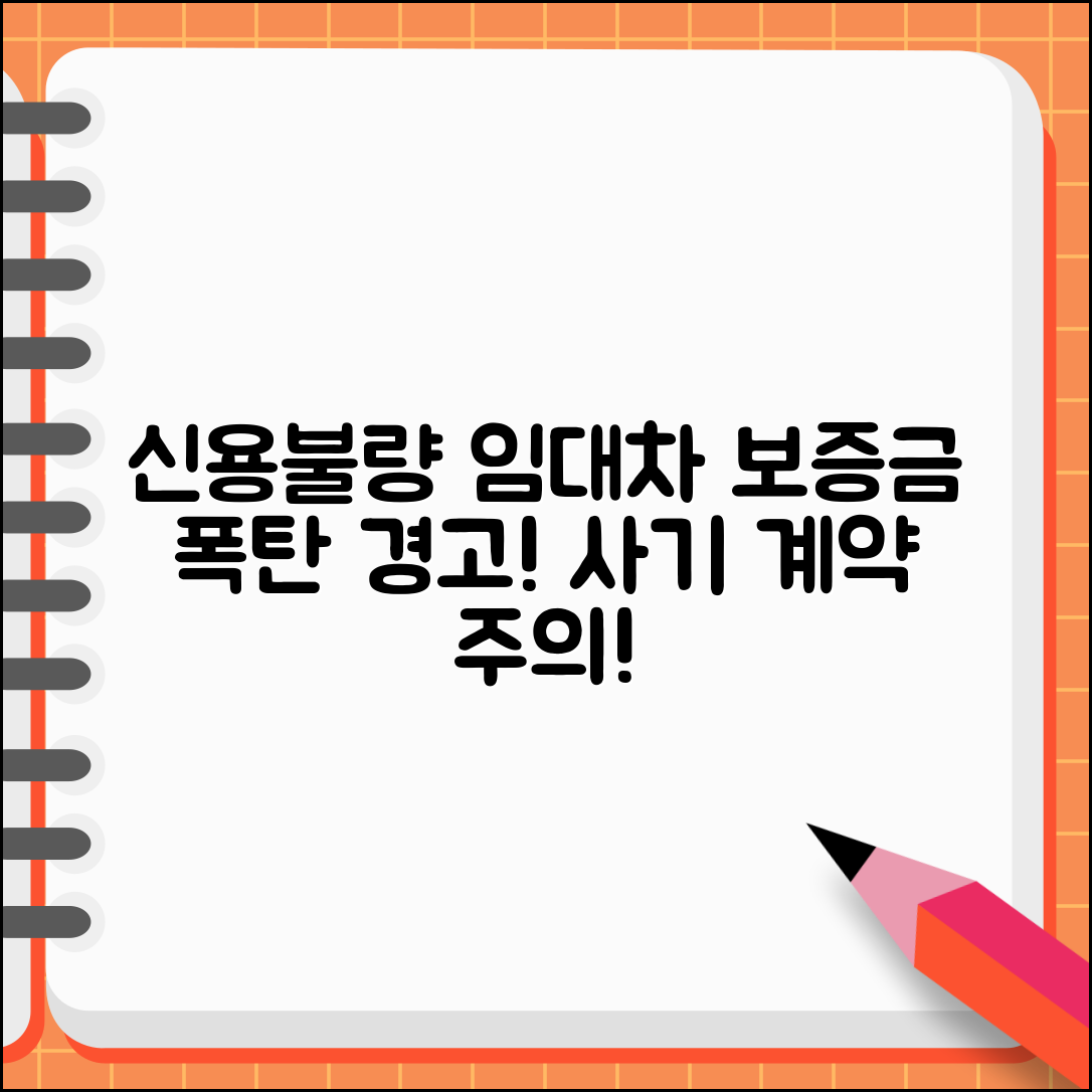 신용불량 전월세 계약 | 임대차 계약시 신용조회와 보증금 추가 요구