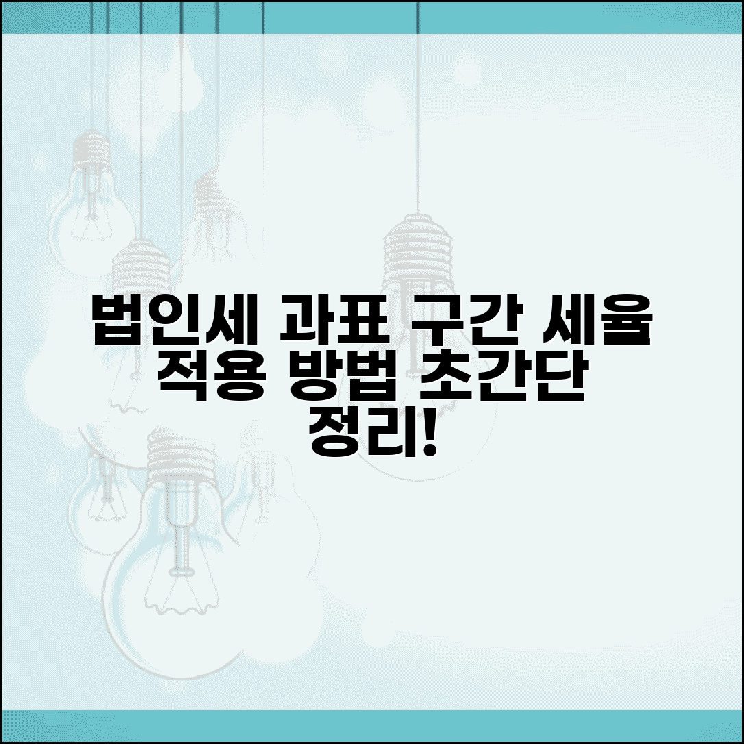 법인세율 구간 적용 | 법인세 과표구간과 세율 적용 방법