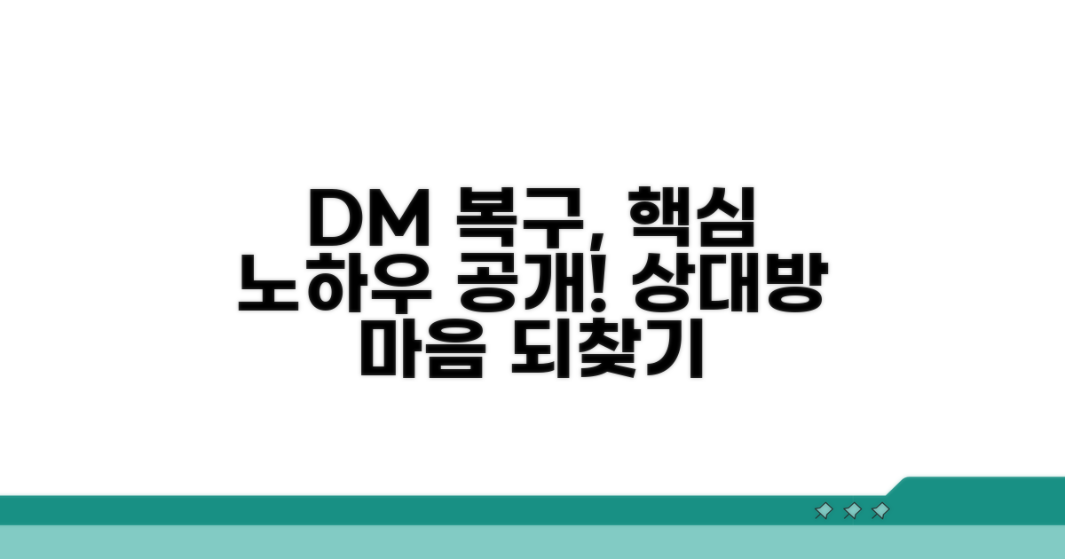 상대방 DM 복구, 핵심 방법 공개
