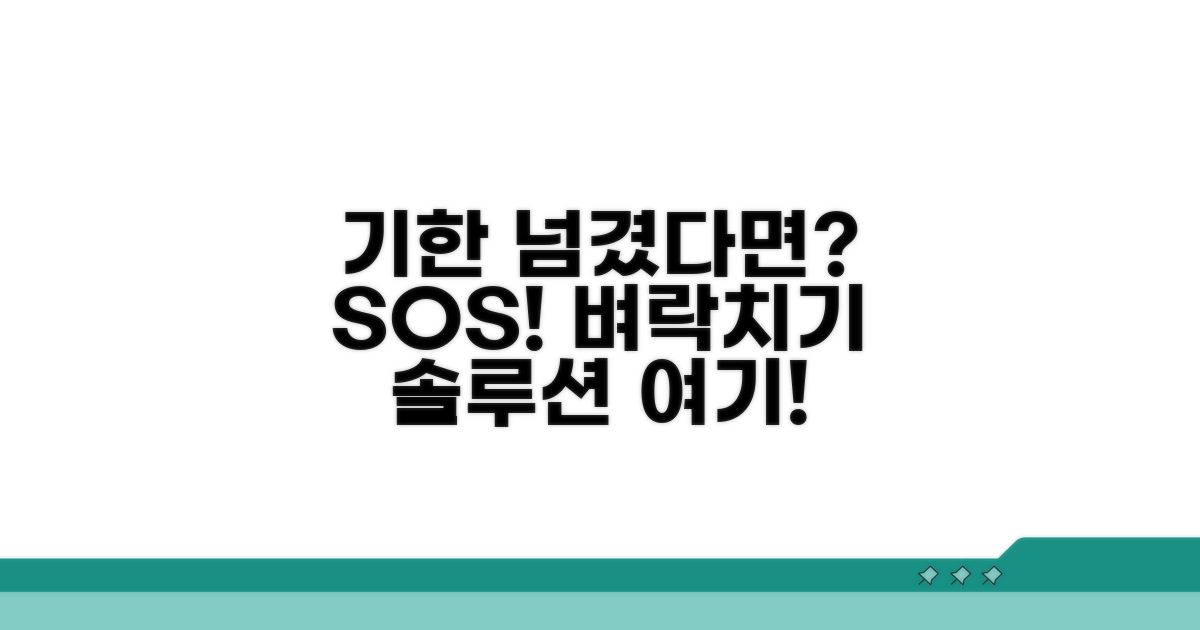 기한 넘겼을 때 대처법