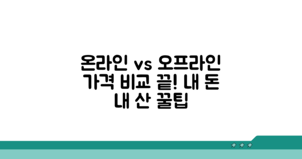 온라인 vs 오프라인 가격 비교