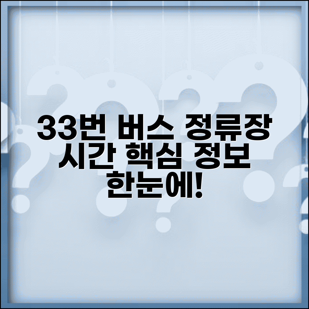 33번 버스노선 안내 | 주요 정류장과 배차간격 정보