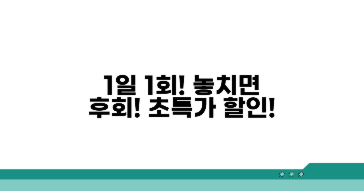 하루 한 번! 1일 1회 할인 조건