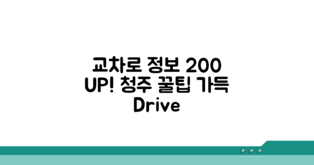 청주 교차로 정보 200% 활용