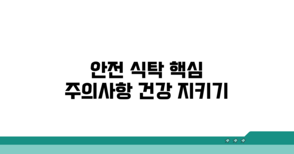 안전한 식품 섭취를 위한 필수 주의사항