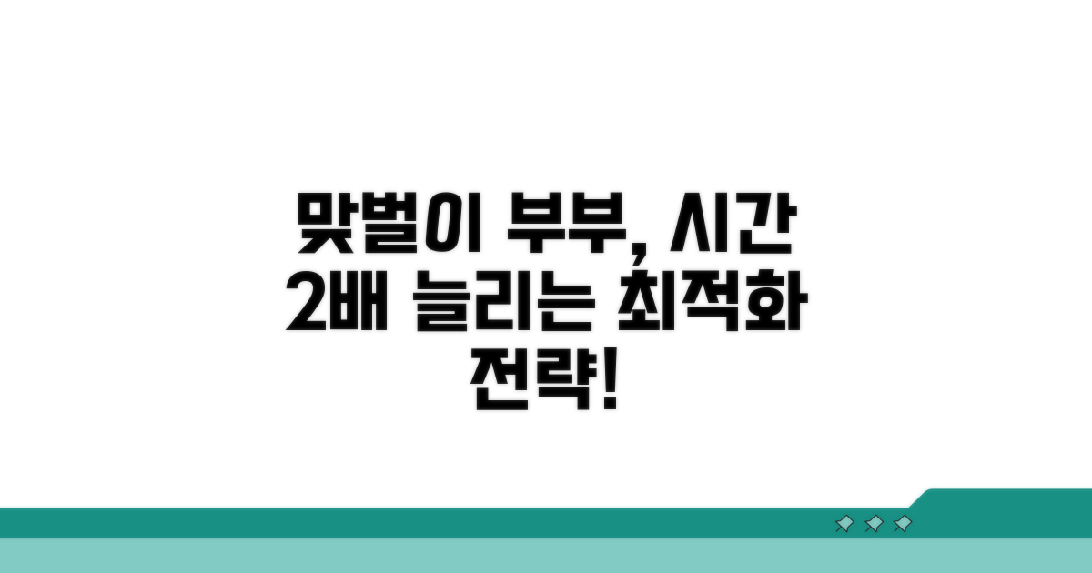 맞벌이 부부 시간 관리 최적화 전략