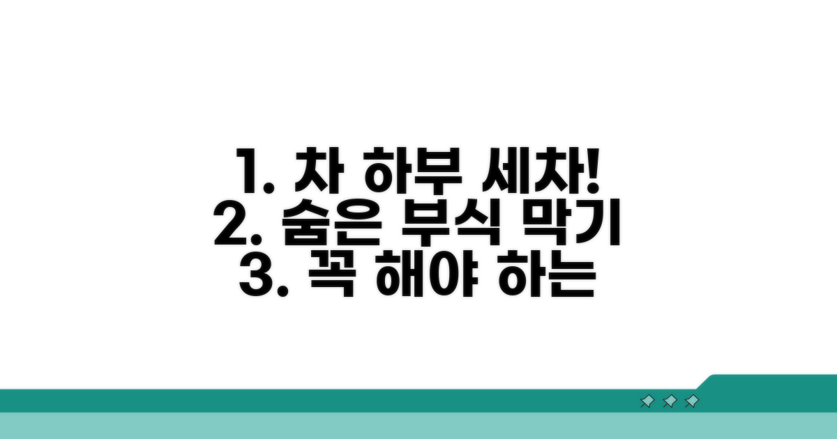 왜 자동차 하부 세차가 중요할까?