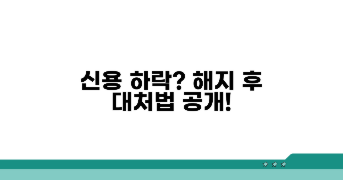 신용등급 하락? 해지 후 대처법