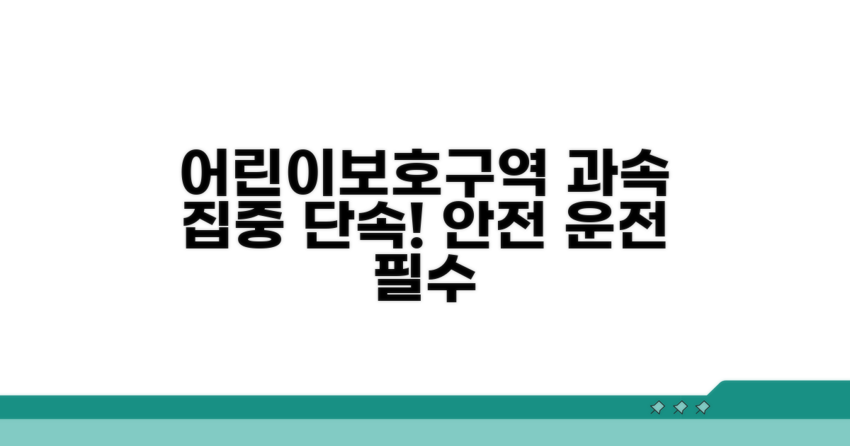 어린이보호구역 과속 집중 단속