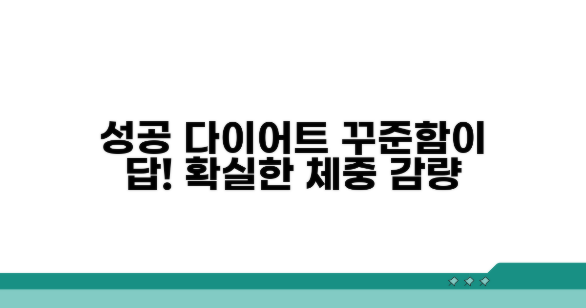 체중 감량 효과, 꾸준함이 중요