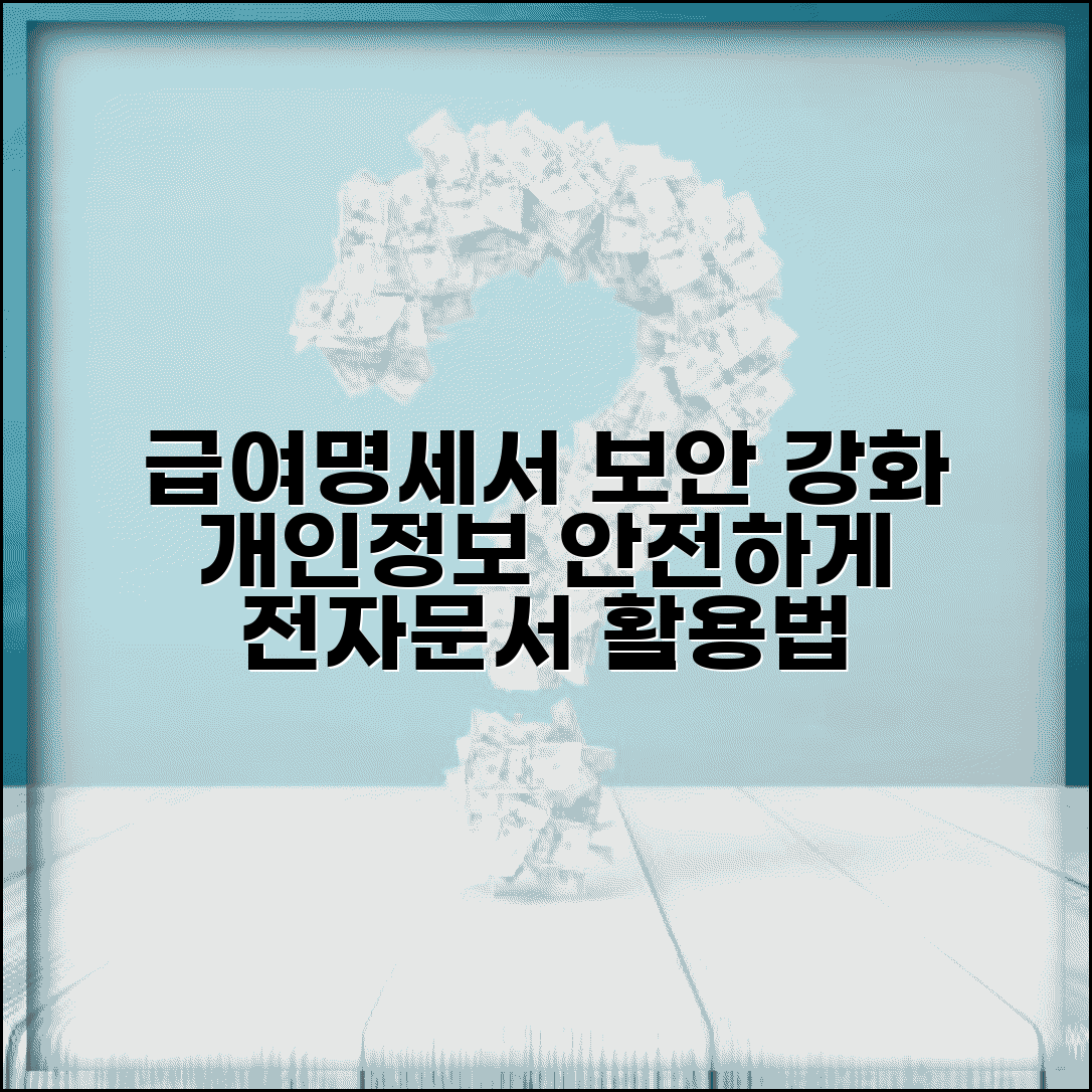 급여명세서발송 보안 강화 방법 | 개인정보 보호 및 전자문서 활용 가이드