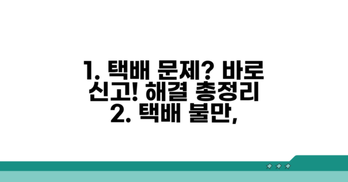 택배사 연락 및 신고 방법