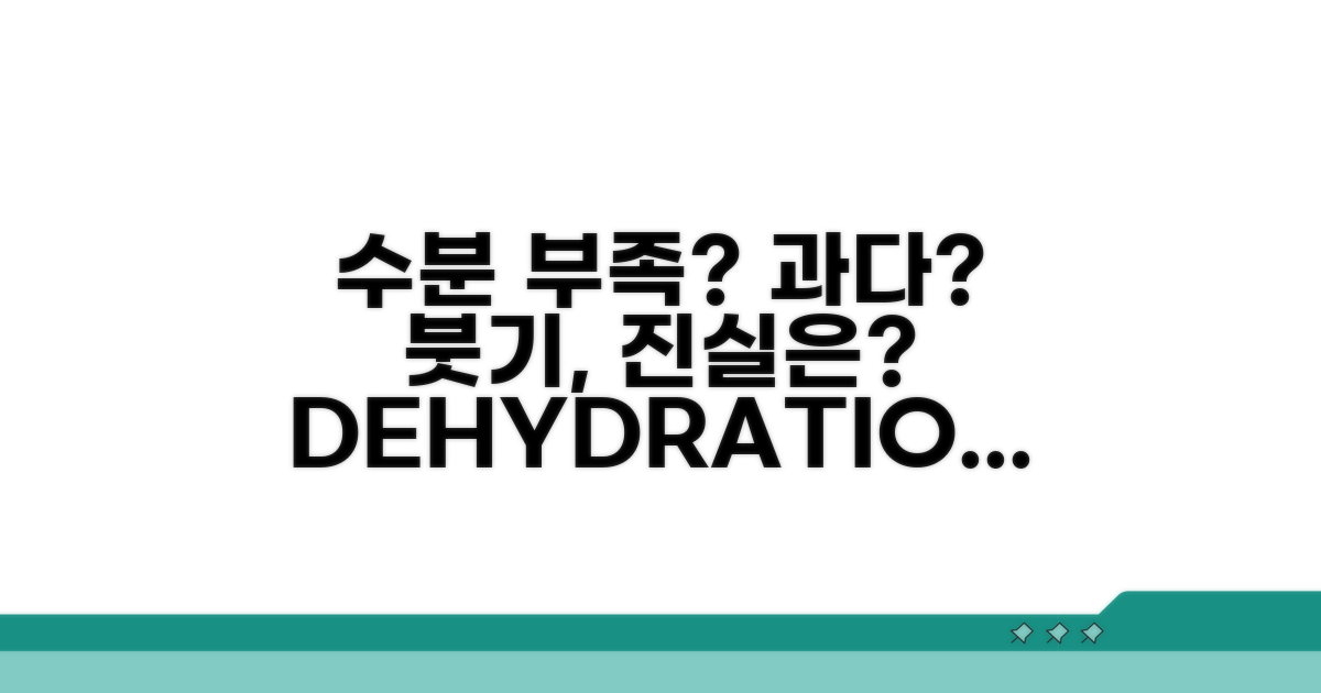 수분 부족 vs 과다, 붓기의 진실