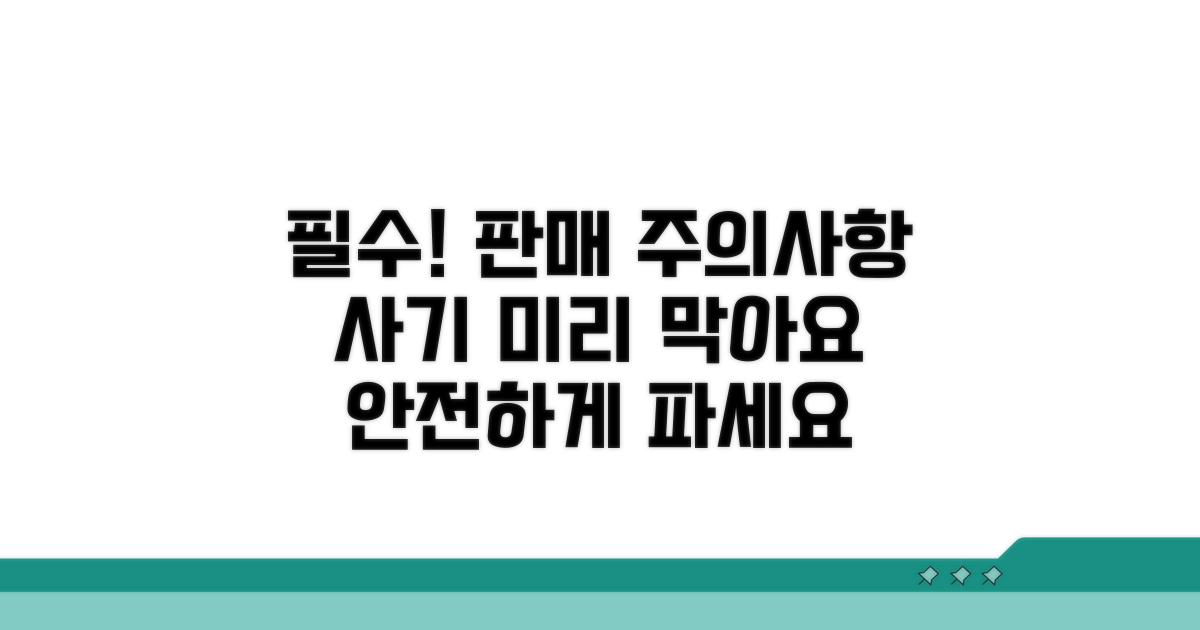 판매 시 주의할 점과 사기 예방법
