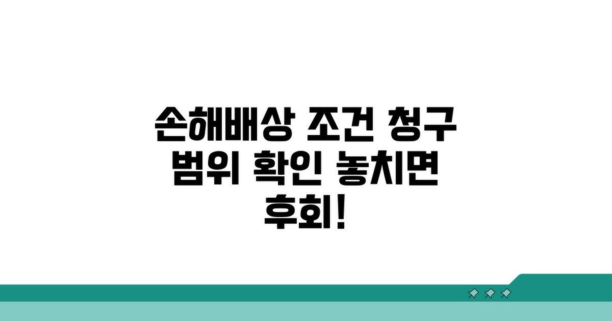 손해배상 청구 조건과 범위