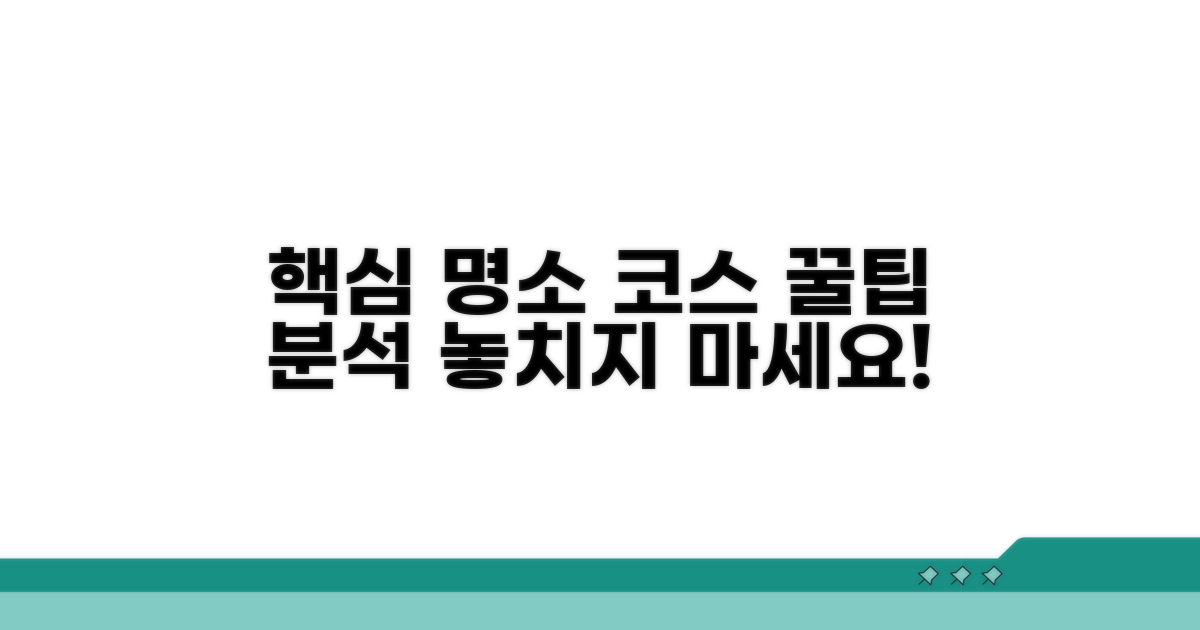 인기 명소 방문 코스 상세 분석
