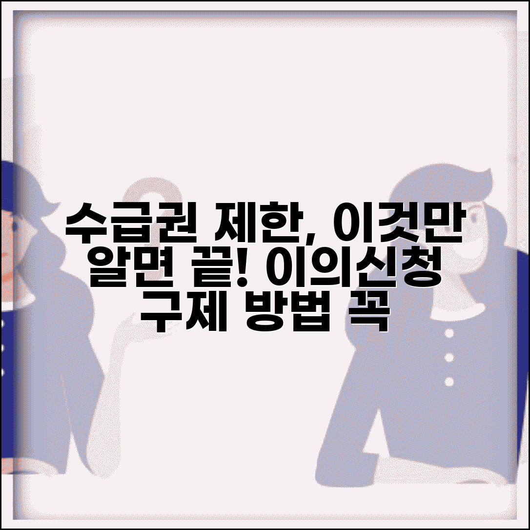 수급권 제한 사유와 조건 | 제한 사유 | 제한 기간 | 해제 조건 | 이의신청 | 구제 방법