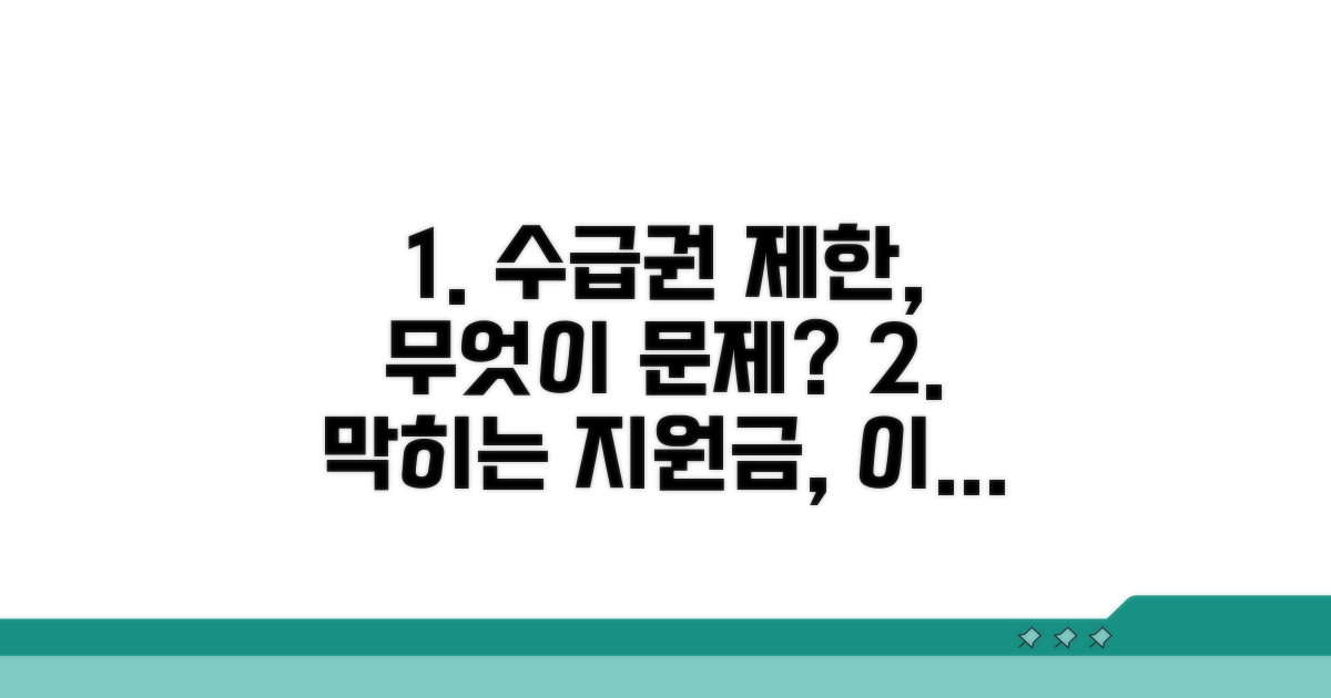 수급권 제한 사유 상세 분석