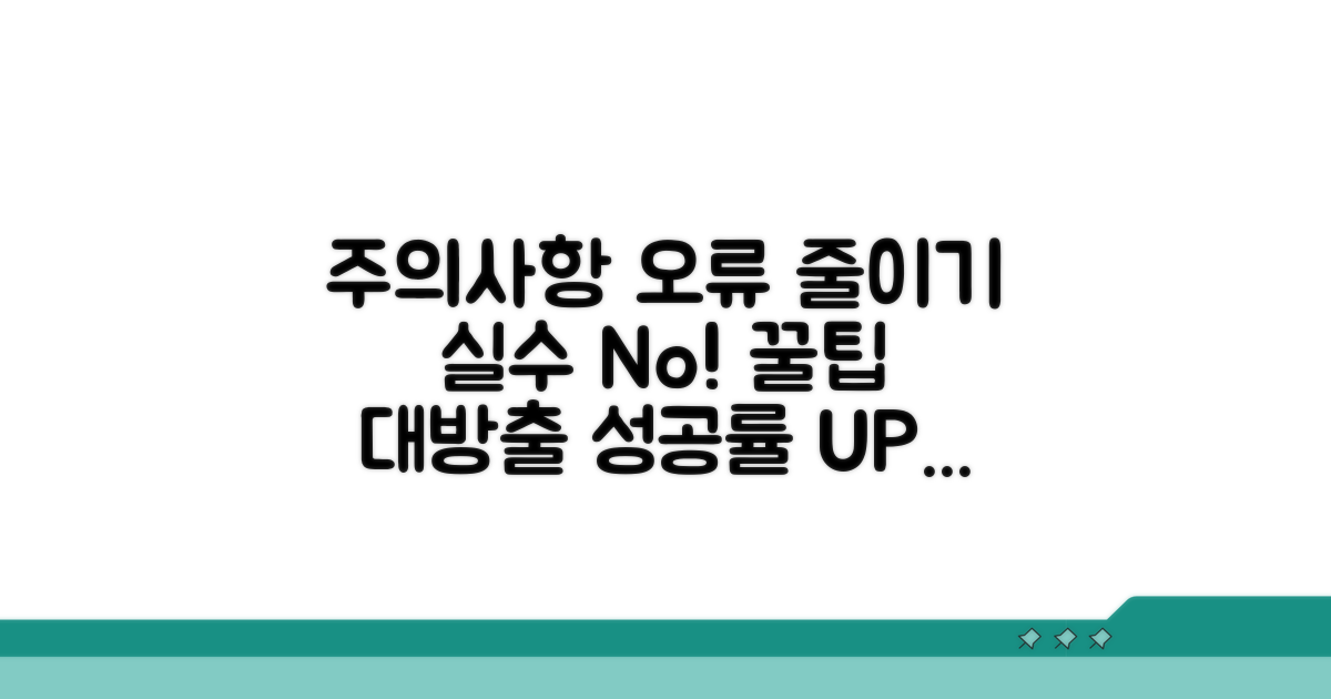 주의사항과 오류 줄이는 팁