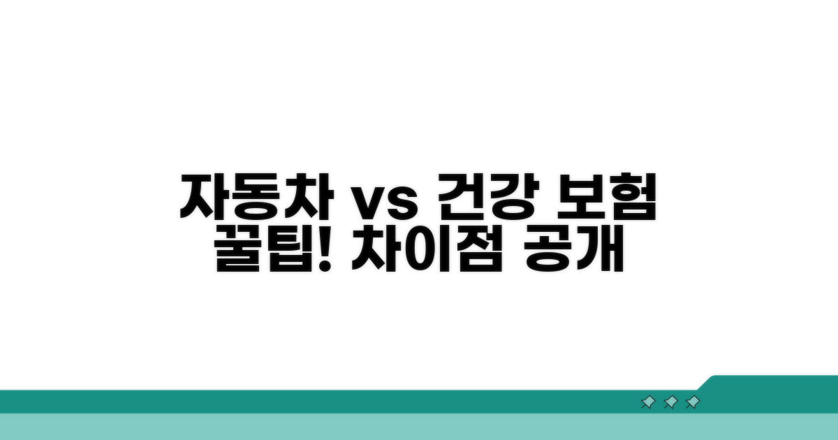자동차보험 vs 건강보험, 어떻게 다를까?