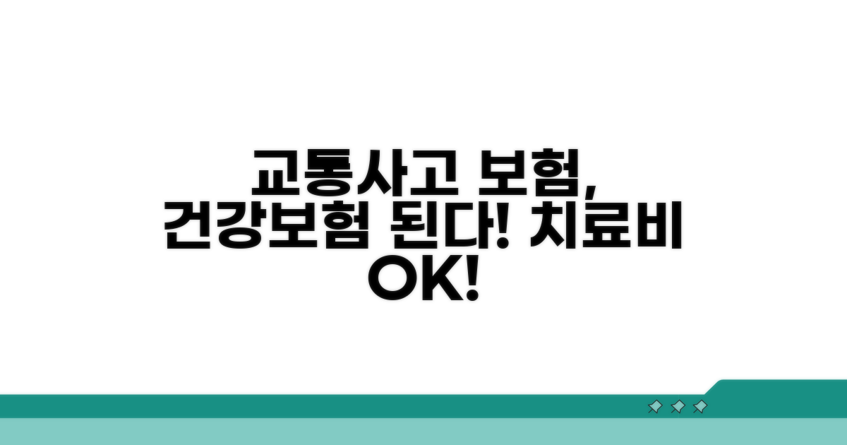 교통사고 치료비, 건강보험 사용 가능할까?
