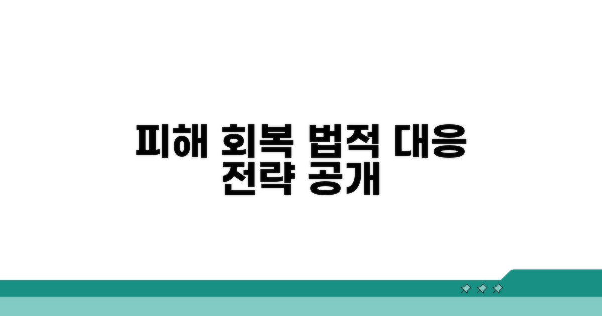 피해 회복을 위한 법적 대응 전략