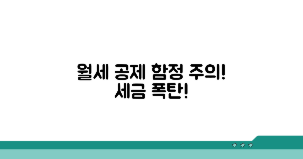 월세 공제 시 놓치기 쉬운 함정