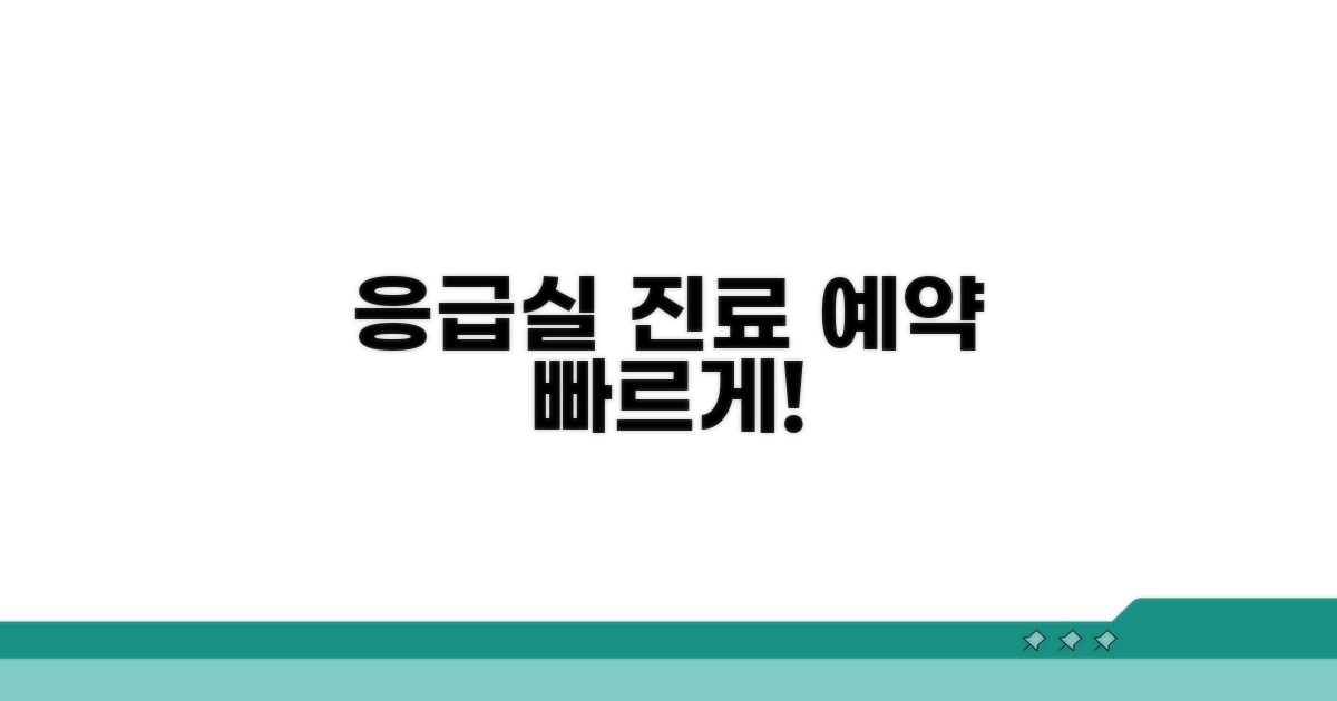 응급실 진료과 방문 예약 방법