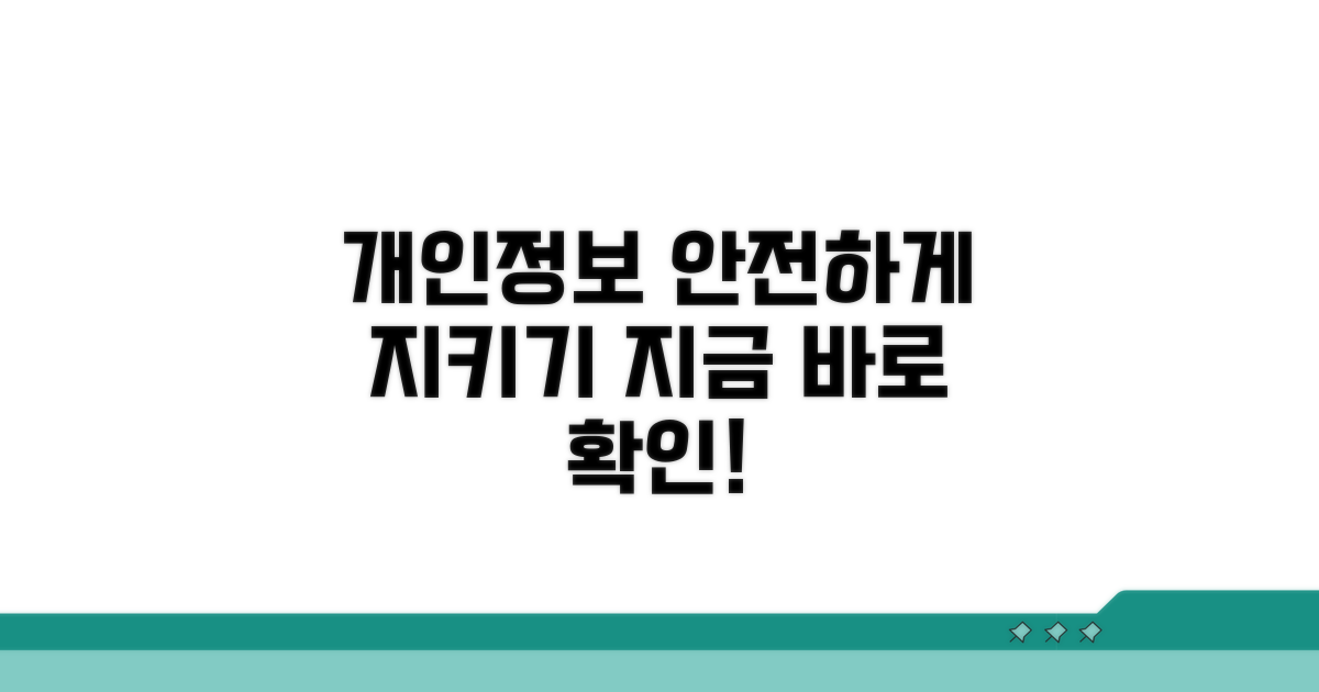 개인정보 보호 주의사항 확인