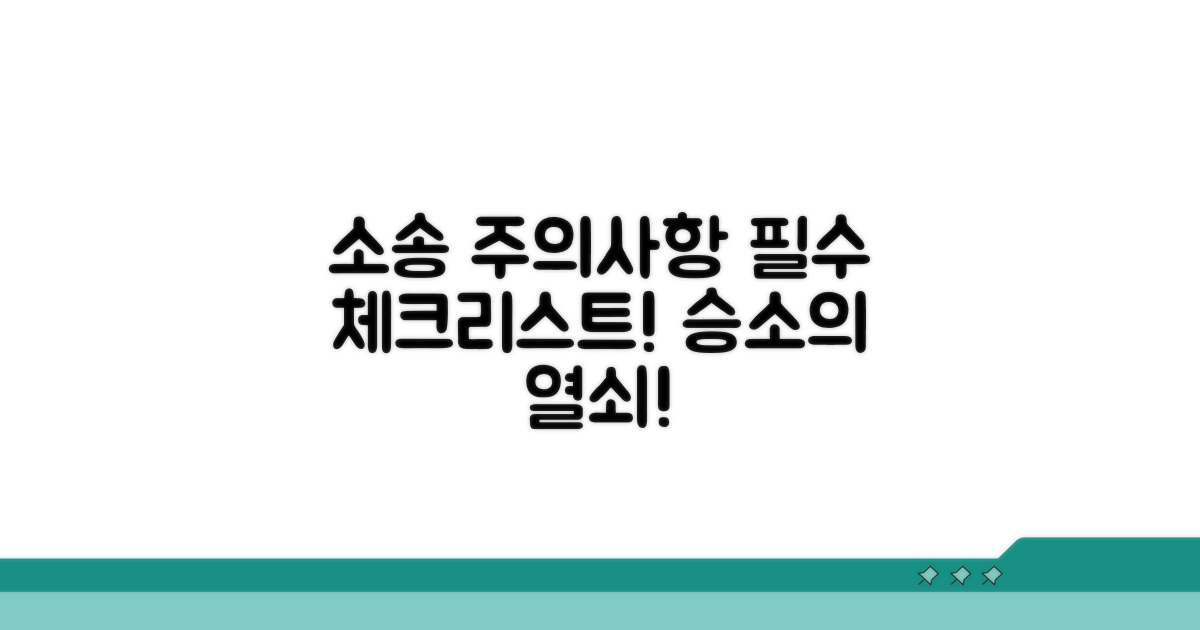 소송 시 꼭 알아야 할 주의사항