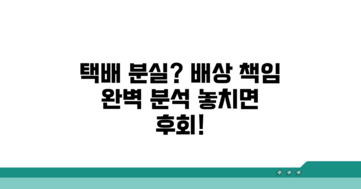택배 분실 시 배상 책임 완벽 분석