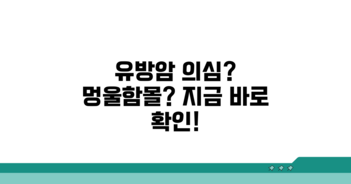 유방암 증상, 멍울과 함몰의 모든 것