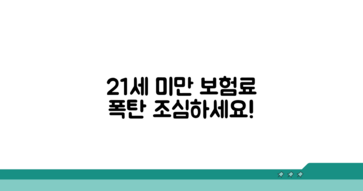 21세 미만 자동차 보험료 할증 조건