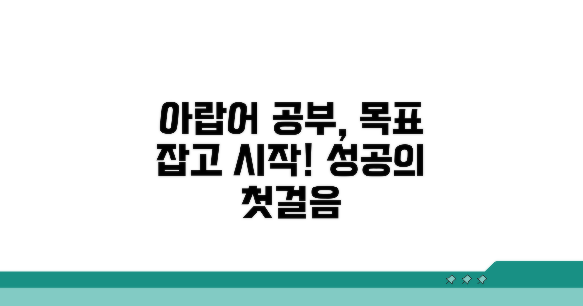아랍어 학습 시작, 목표 설정하기