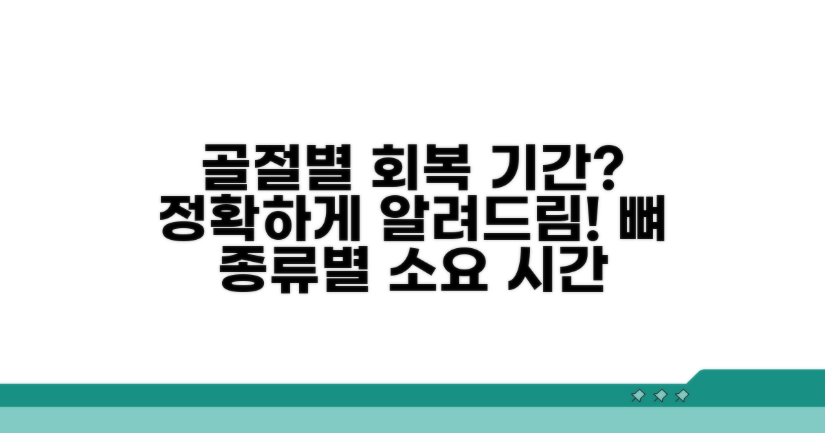 골절 부위별 회복 기간은?