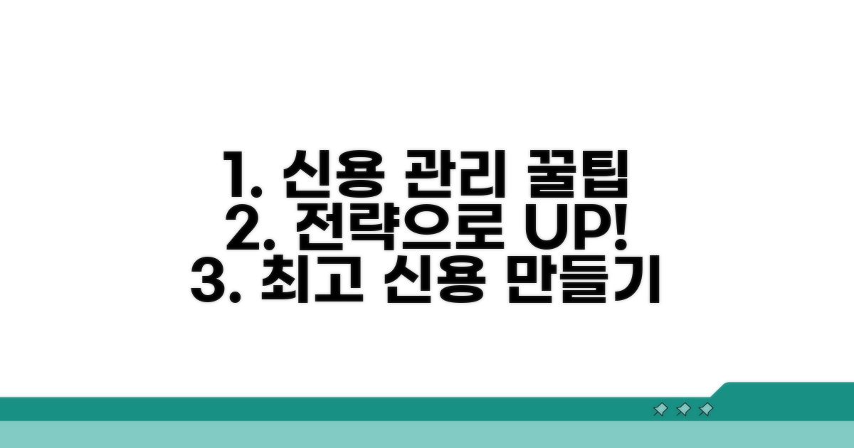 신용 관리 꿀팁과 활용 전략