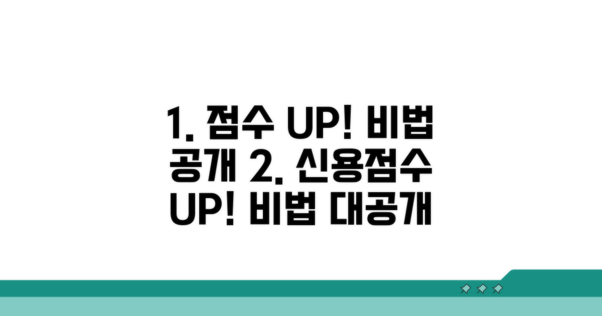 신용점수 올리는 비법 공개
