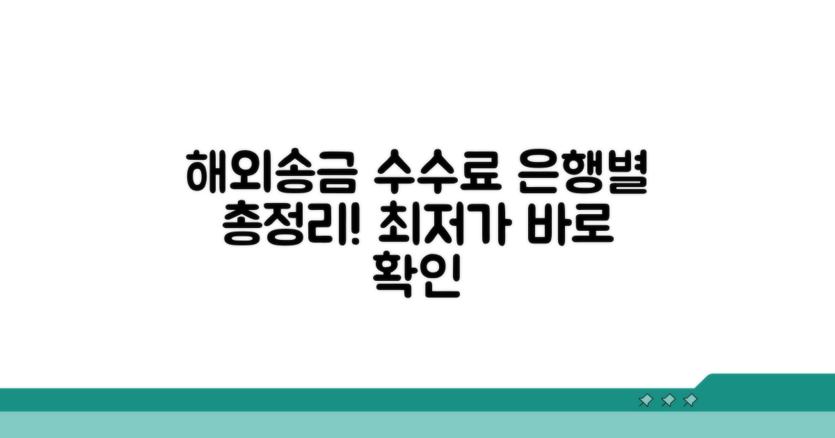 은행별 해외송금 수수료 비교