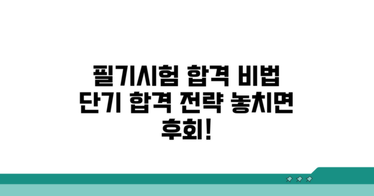 필기시험 합격 비법 공개