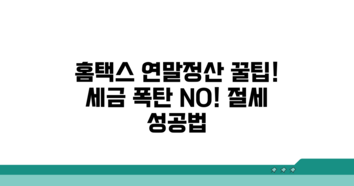 홈택스 활용 연말정산 절세법