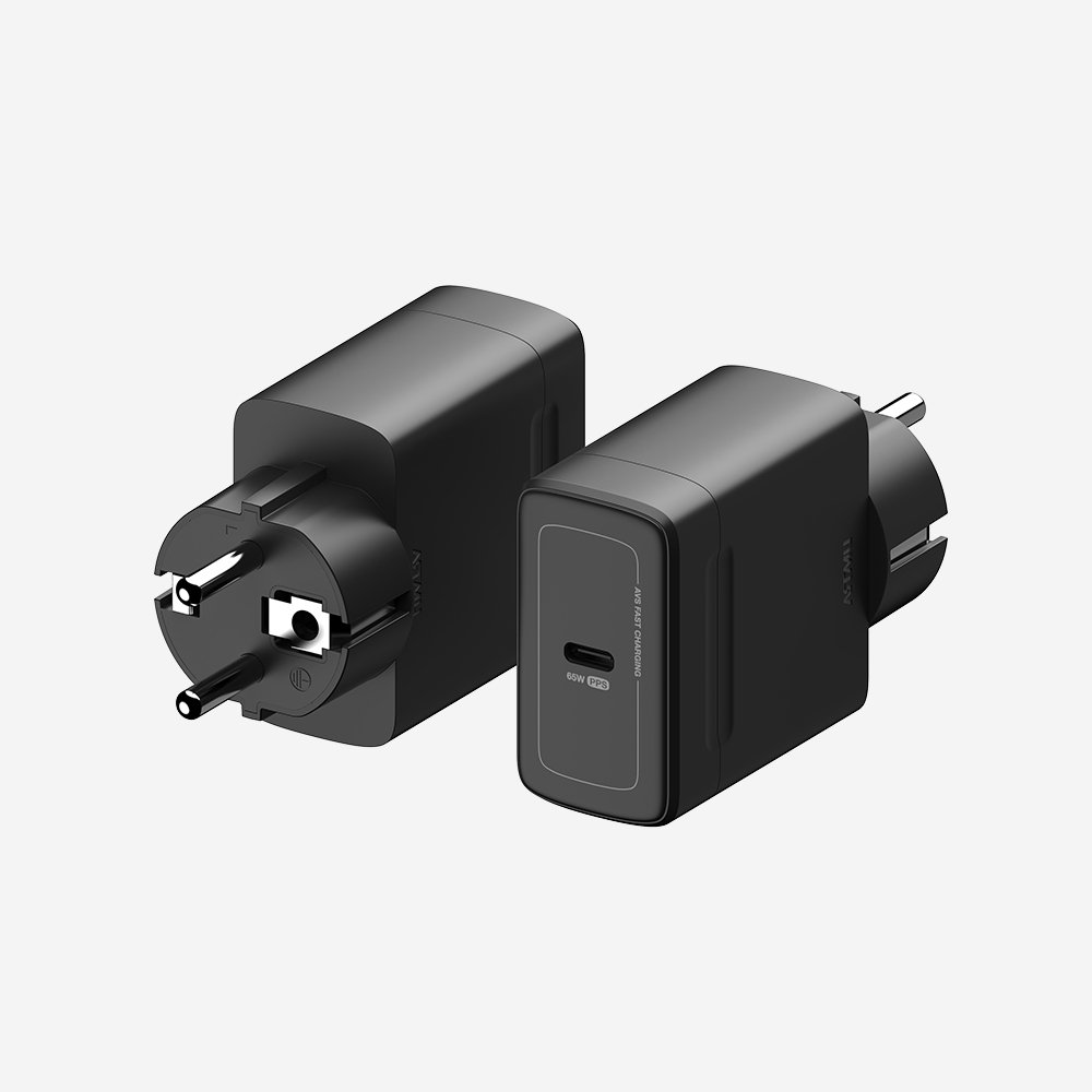PD 3.2 65W AVS GaN 접지 초고속 충전기 GB651 블랙 상세 이미지 1