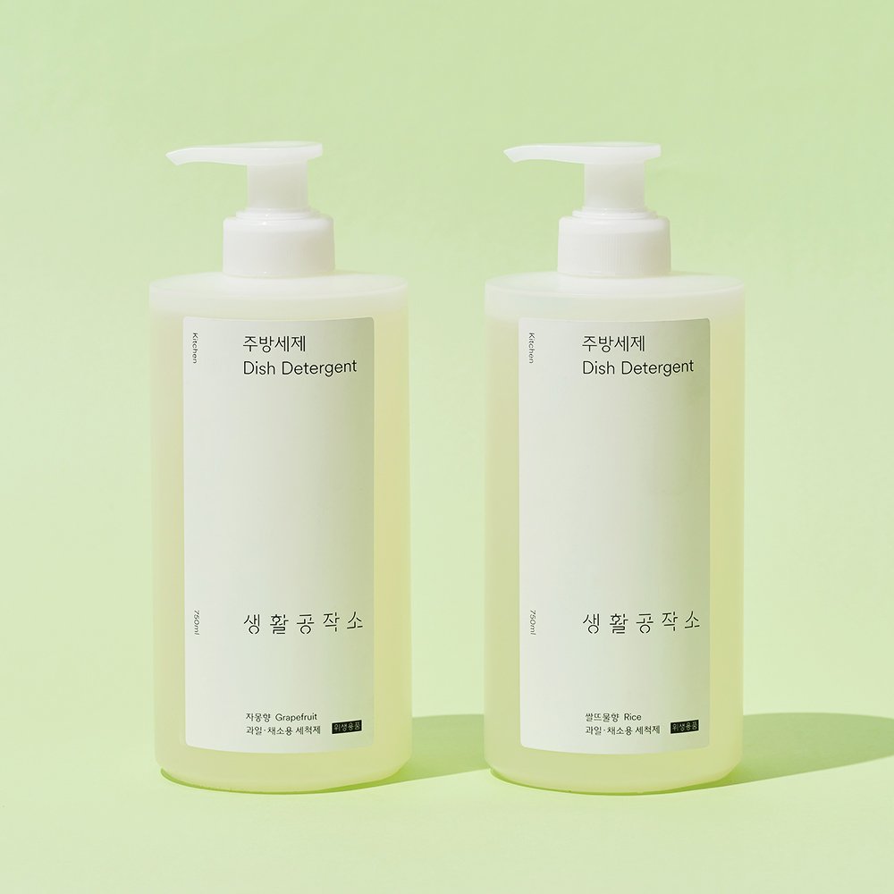 친환경 주방세제 대용량 설거지세제 텀블러세척 750ml 4개 상세 이미지 2
