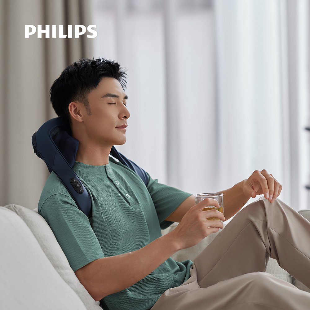 필립스 힐링테라피 목어깨 마사지기 PPM3522 등 허리 안마기 남성 여성 마사지건 복부 상세 이미지 2